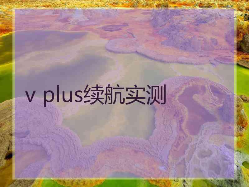 v plus续航实测