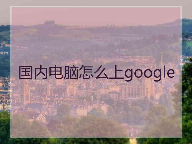 国内电脑怎么上google