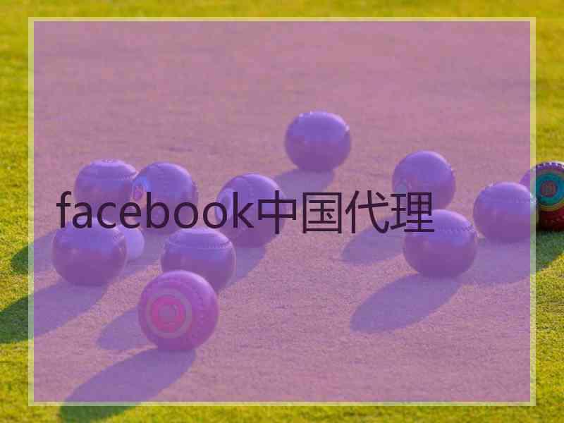 facebook中国代理