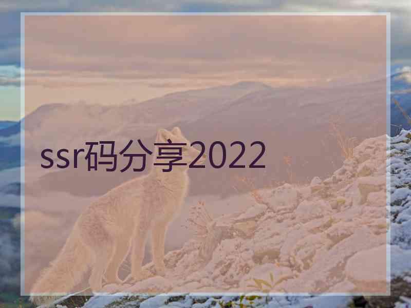 ssr码分享2022