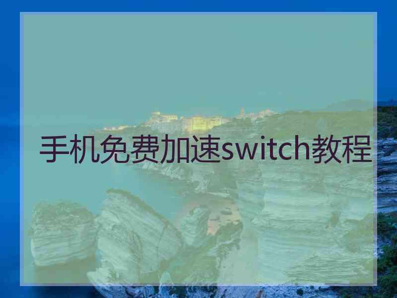 手机免费加速switch教程