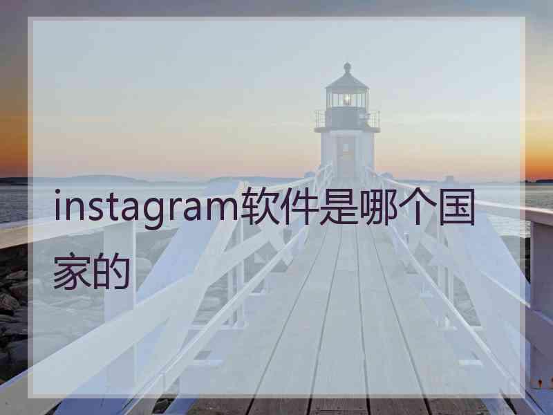 instagram软件是哪个国家的