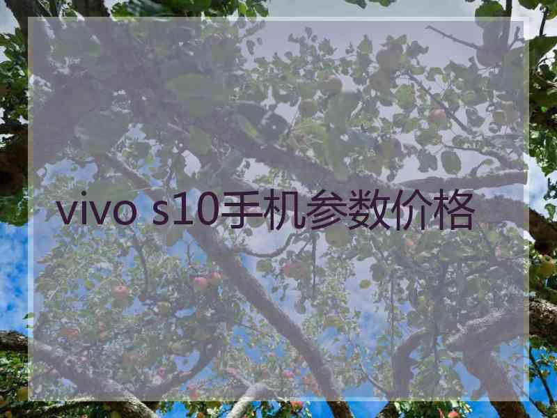 vivo s10手机参数价格