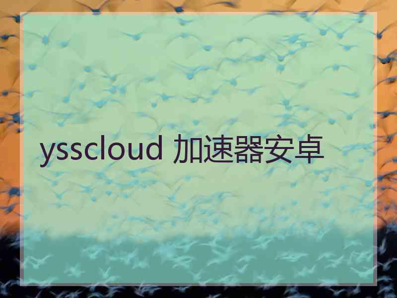 ysscloud 加速器安卓