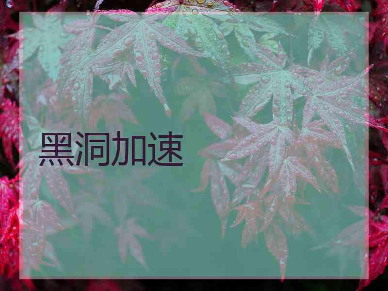 黑洞加速