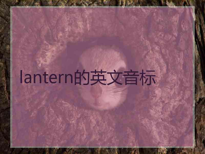 lantern的英文音标