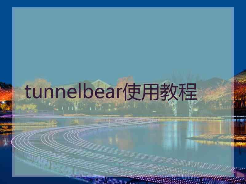 tunnelbear使用教程