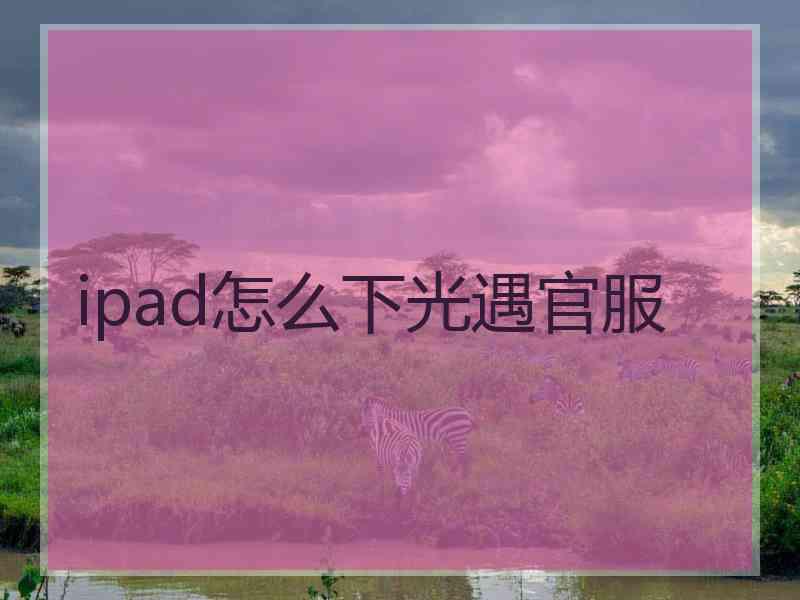 ipad怎么下光遇官服