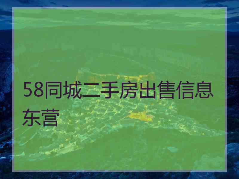 58同城二手房出售信息东营