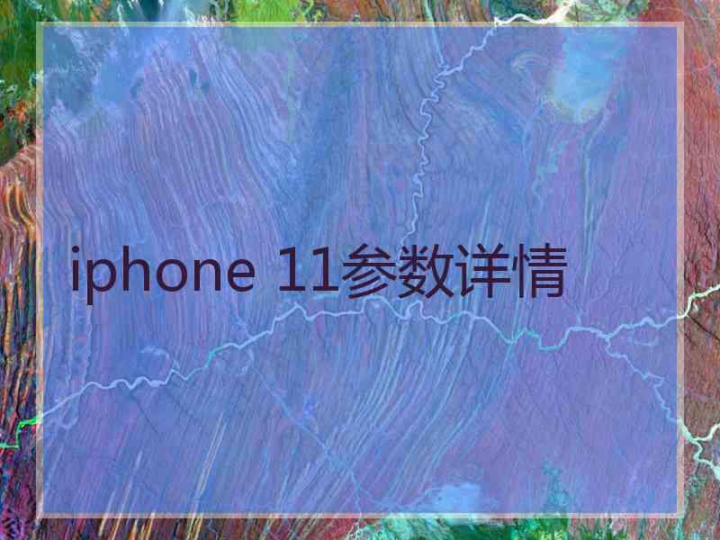 iphone 11参数详情