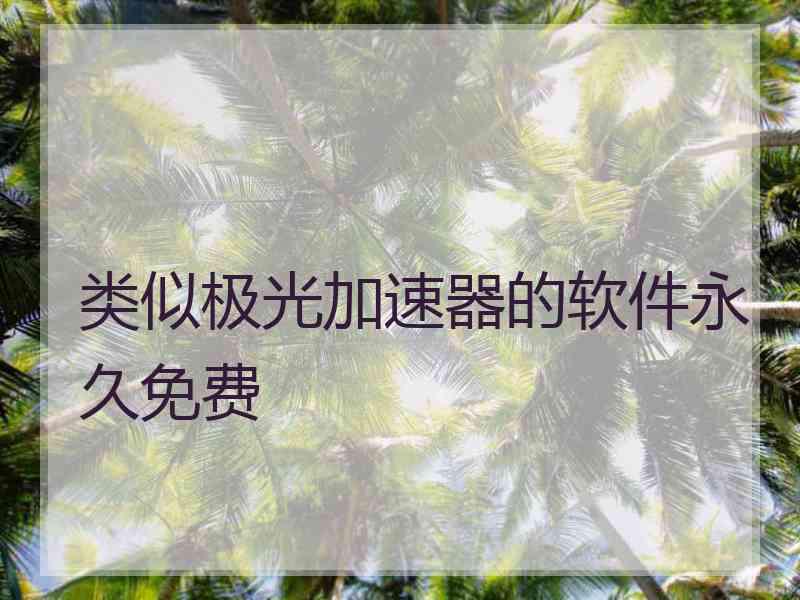 类似极光加速器的软件永久免费