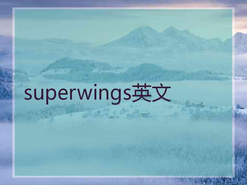 superwings英文