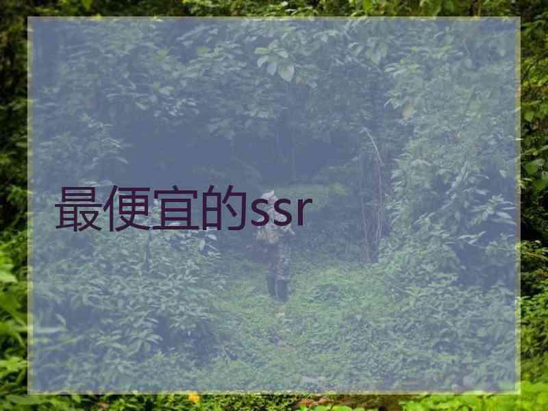 最便宜的ssr