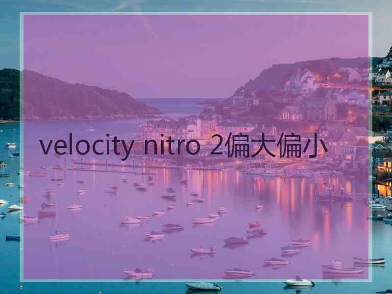 velocity nitro 2偏大偏小