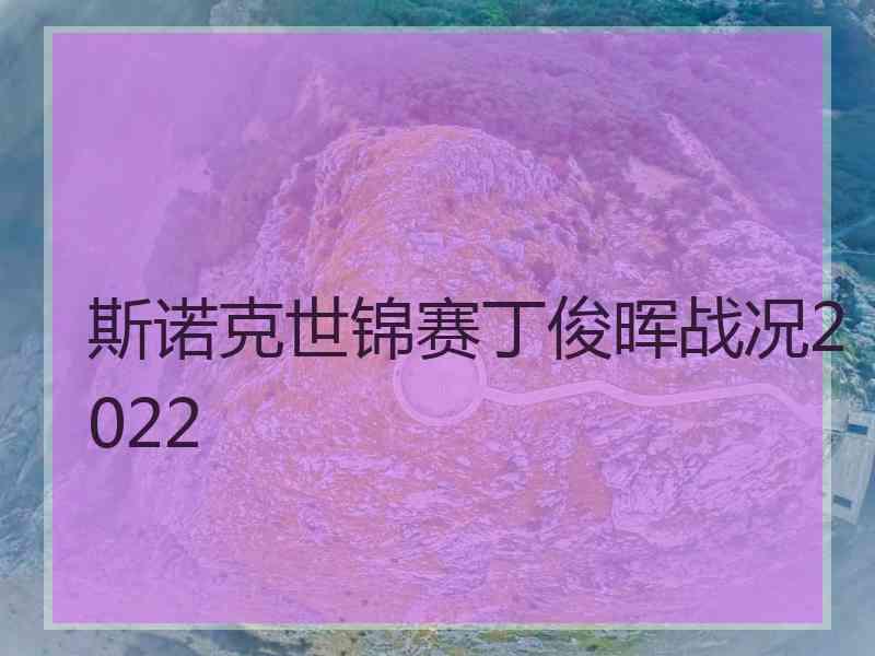 斯诺克世锦赛丁俊晖战况2022