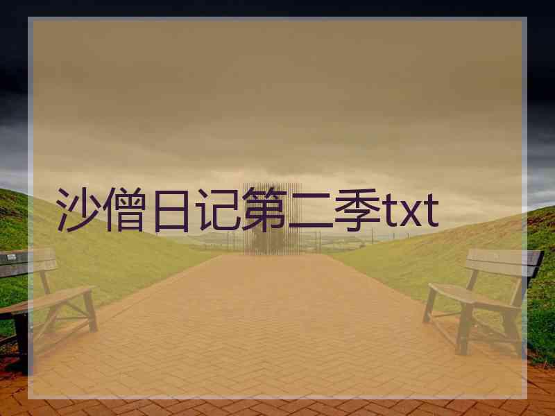 沙僧日记第二季txt