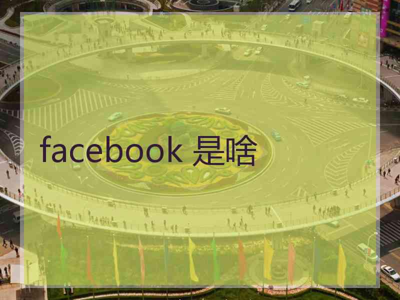 facebook 是啥