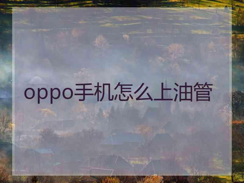 oppo手机怎么上油管