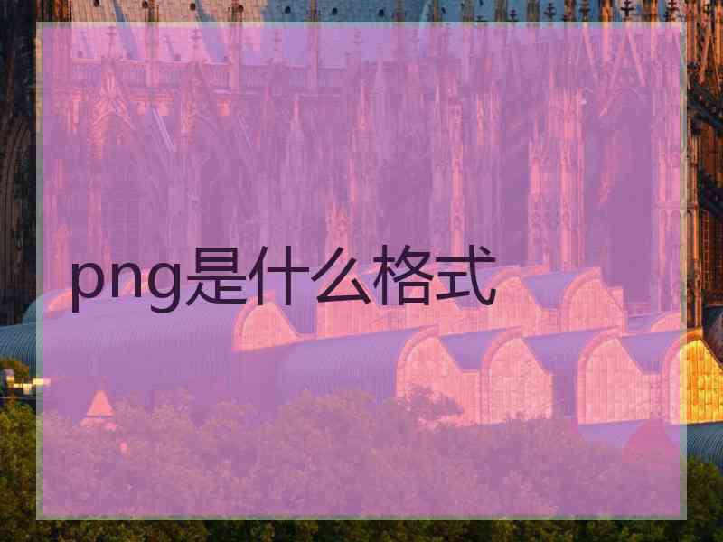 png是什么格式