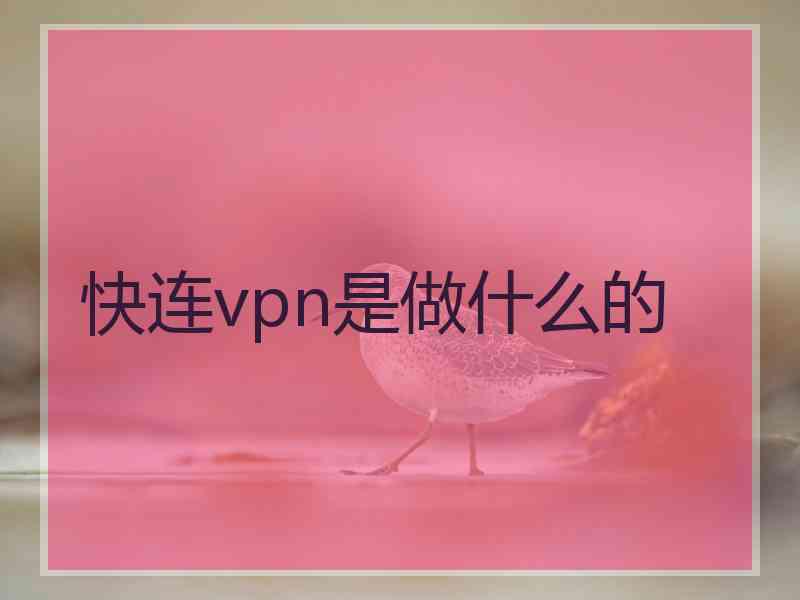 快连vpn是做什么的