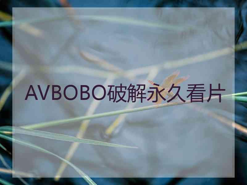 AVBOBO破解永久看片