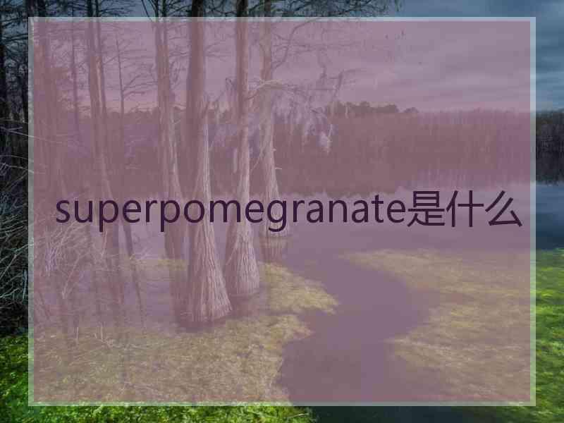 superpomegranate是什么