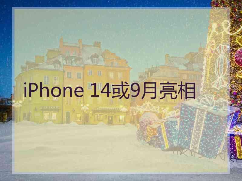 iPhone 14或9月亮相