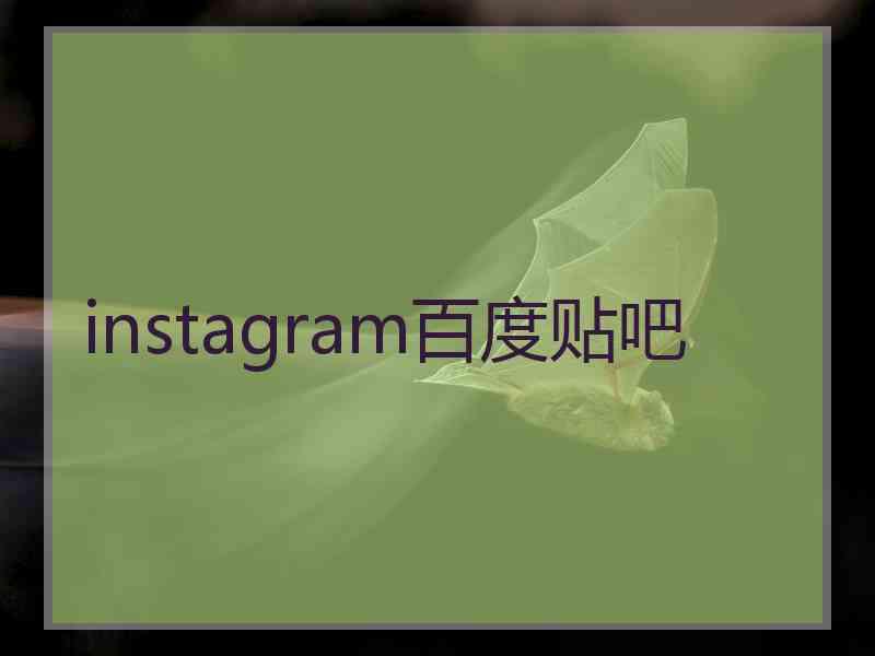 instagram百度贴吧