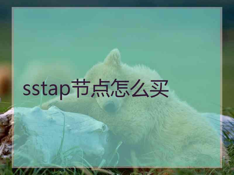 sstap节点怎么买