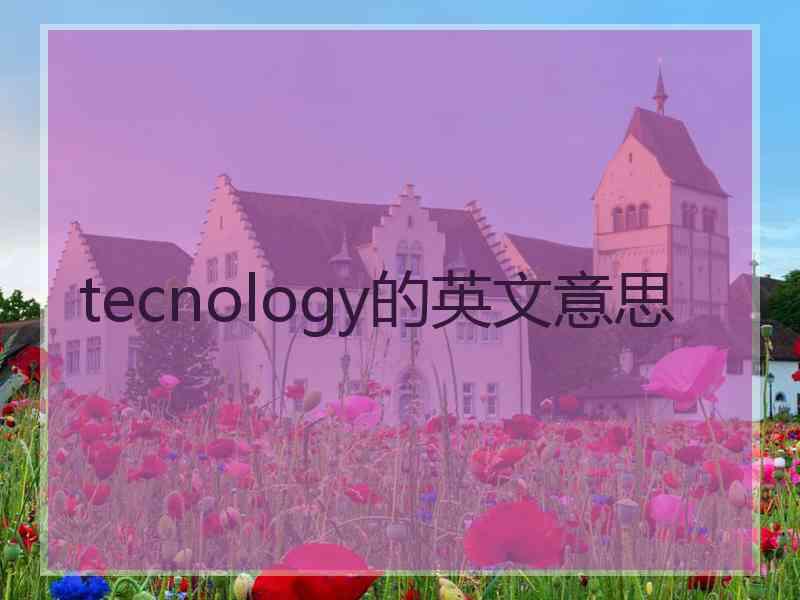 tecnology的英文意思