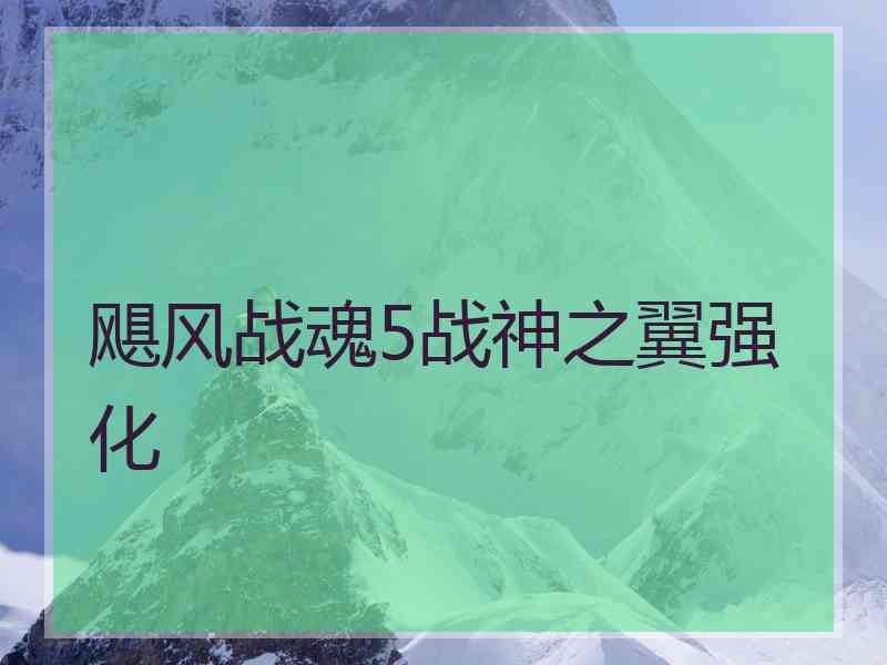 飓风战魂5战神之翼强化