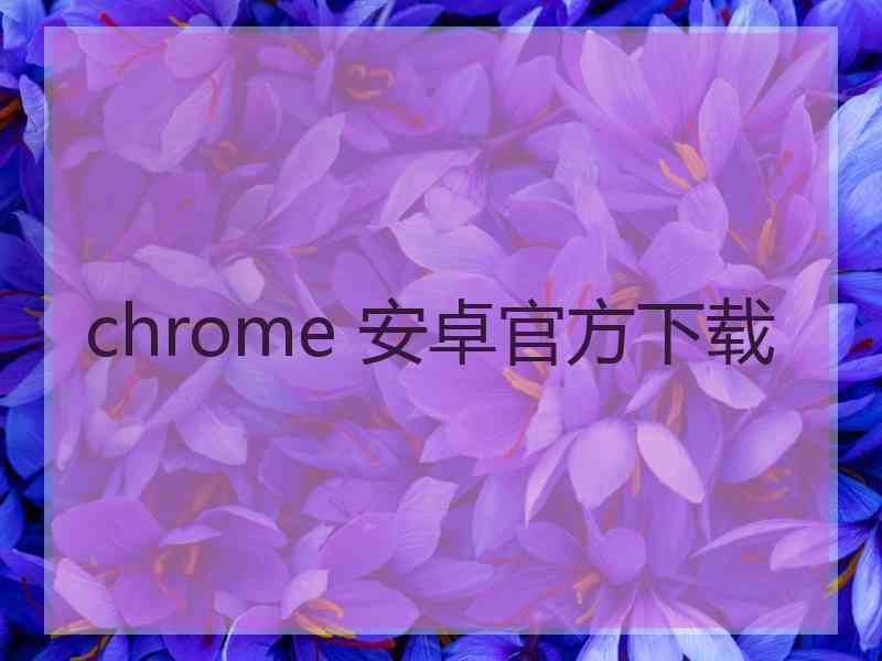 chrome 安卓官方下载