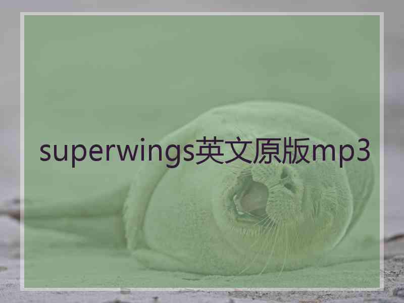 superwings英文原版mp3