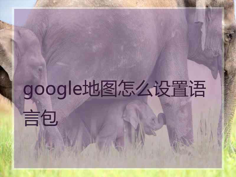 google地图怎么设置语言包