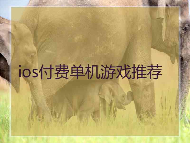 ios付费单机游戏推荐