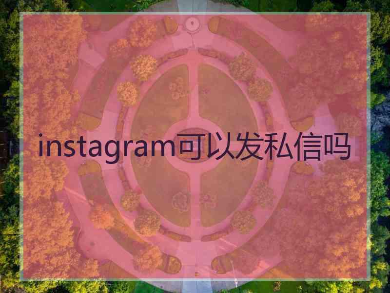 instagram可以发私信吗