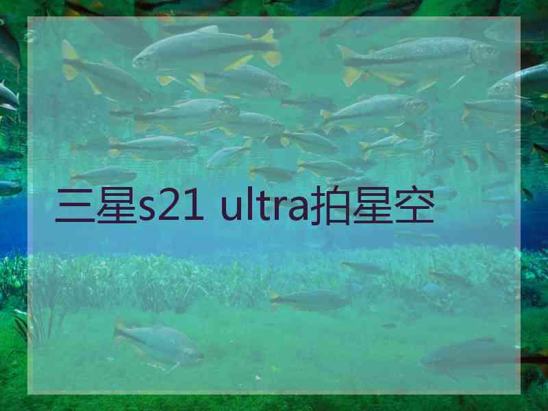 三星s21 ultra拍星空