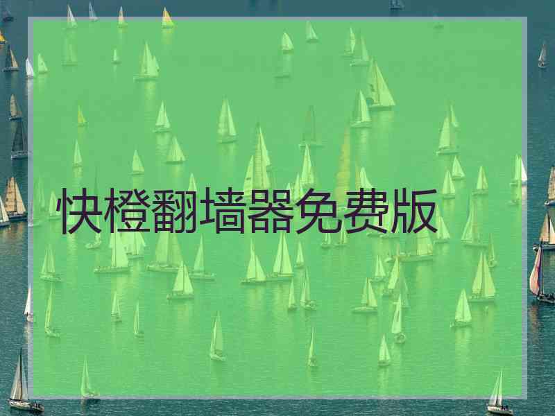 快橙翻墙器免费版