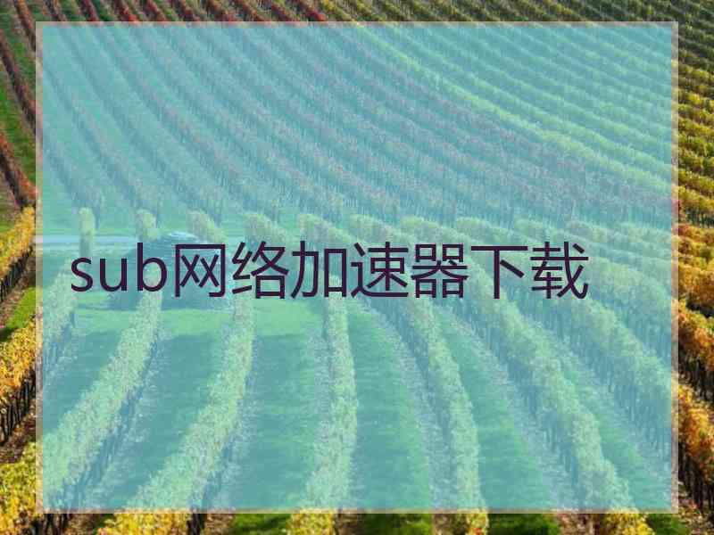 sub网络加速器下载