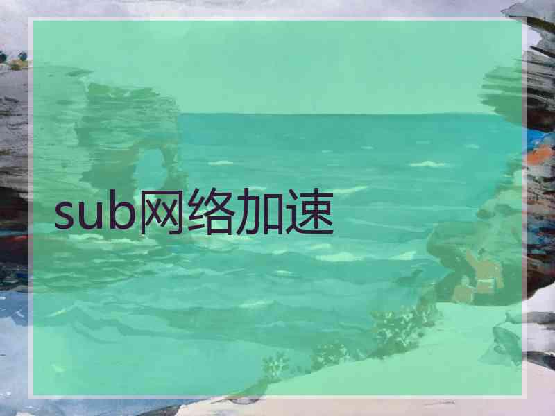 sub网络加速