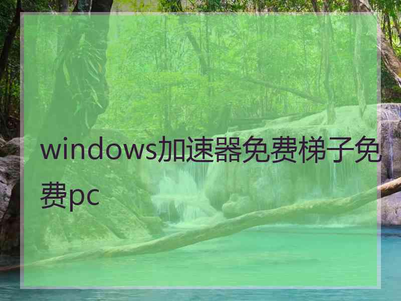 windows加速器免费梯子免费pc