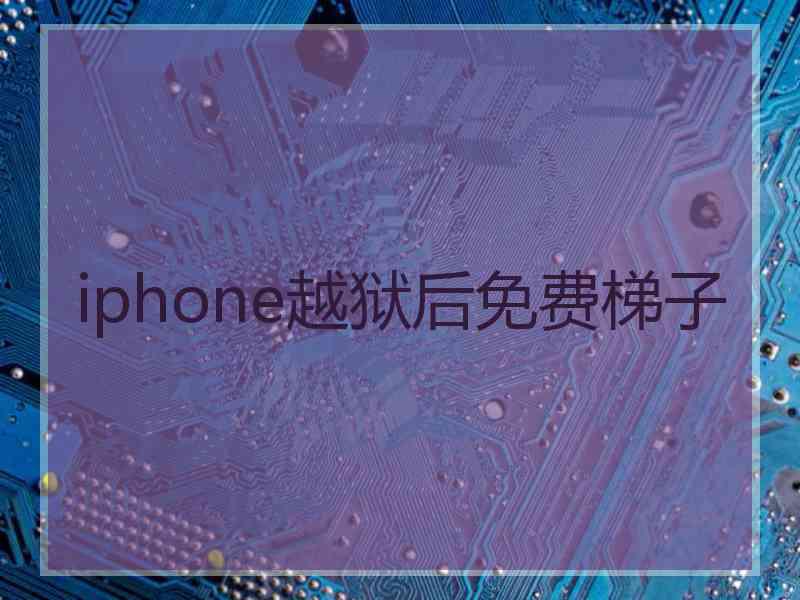 iphone越狱后免费梯子