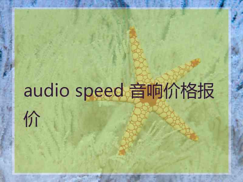 audio speed 音响价格报价