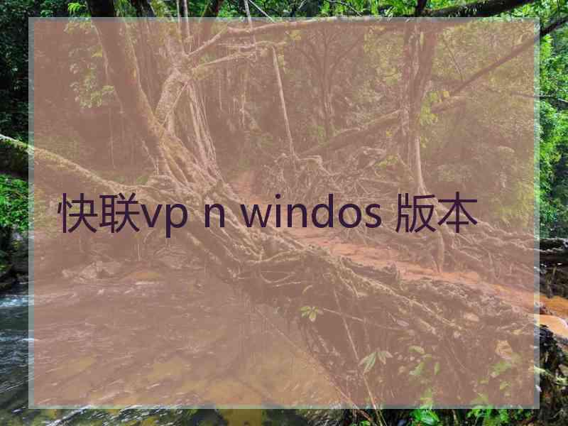 快联vp n windos 版本