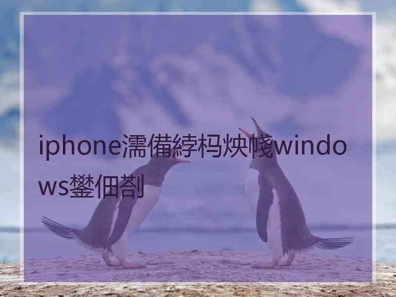 iphone濡備綍杩炴帴windows鐢佃剳