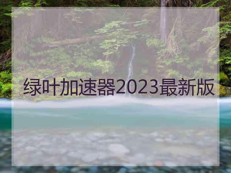 绿叶加速器2023最新版