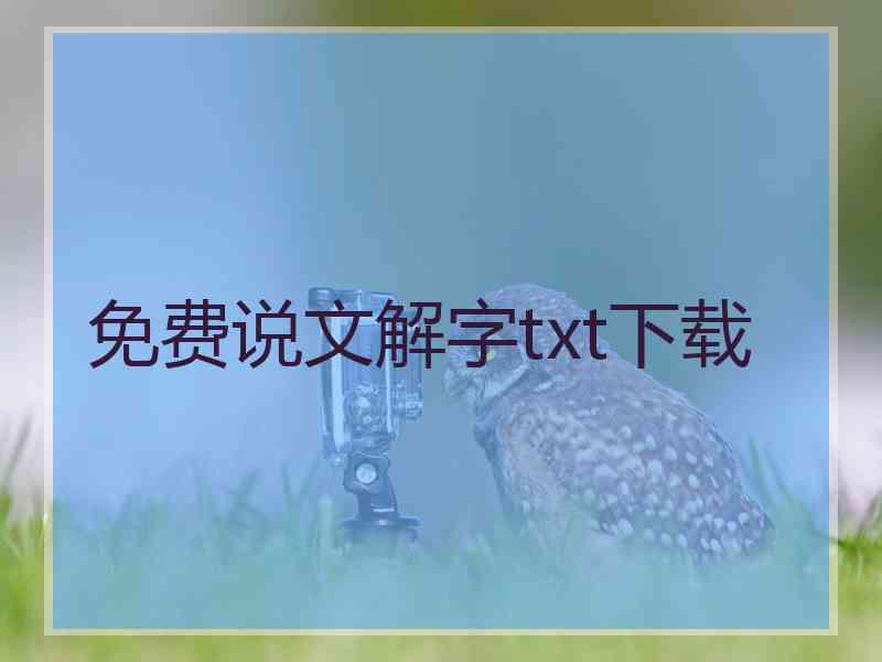 免费说文解字txt下载