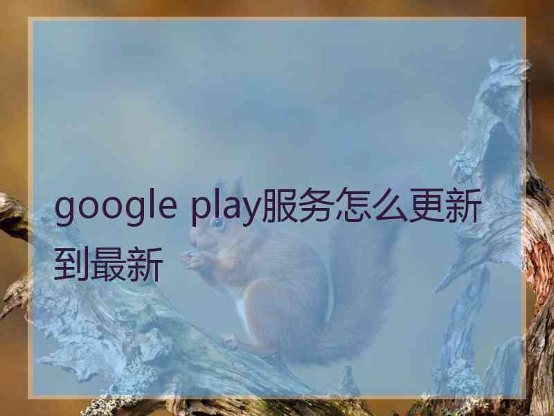 google play服务怎么更新到最新