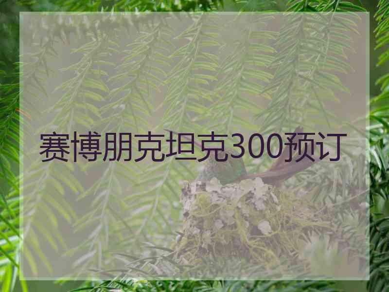 赛博朋克坦克300预订