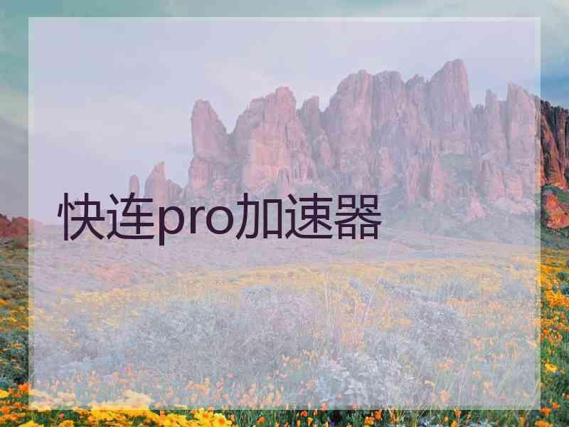 快连pro加速器